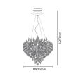 NEDES Luxus függő kristálycsillár 12 x G9 - CA061/800