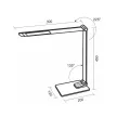 Nedes LED lámpa FRIDA 12W dimmelhető , időzítő, USB - DL5302/B