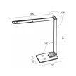 Nedes LED lámpa JULIET 12 W dimmelhető , vezeték nélküli töltés, időzítő, USB - DL5303/B