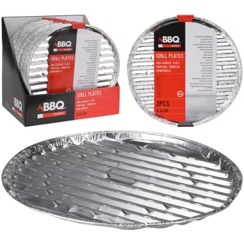 Alumínium Grill Tányér 3 db Kör alakú 350x330x27 mm