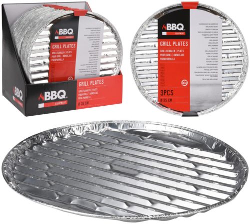 Alumínium Grill Tányér 3 db Kör alakú 350x330x27 mm