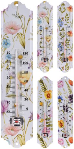Hőmérő Műanyag Virágos 4 féle mintával