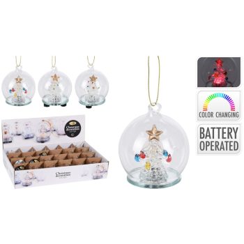 Gömb Fa Dísszel RGB 24db/kínáló