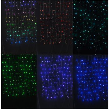   Entac Karácsonyi Függöny IP44 144 LED RGB 8x8 Funkció 1x1.5m IR távirányítóval