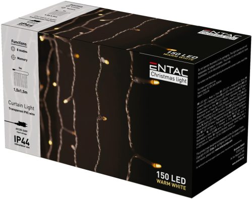 Entac Karácsonyi Függöny IP44 150 LED 1.5x1.5m 8F