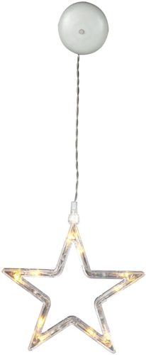 Entac Karácsonyi Ablakdekoráció Csillag 10 LED meleg fehér 3xAAA nt.