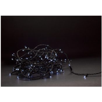   Entac Karácsonyi IP44 120 LED Füzér hideg fehér 9m Távirányítóval