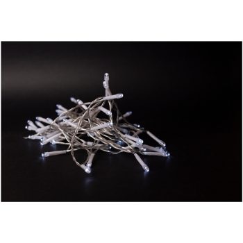   Entac Karácsonyi Beltéri Füzér 30 LED hideg fehér 3,3m (3AA nt.)