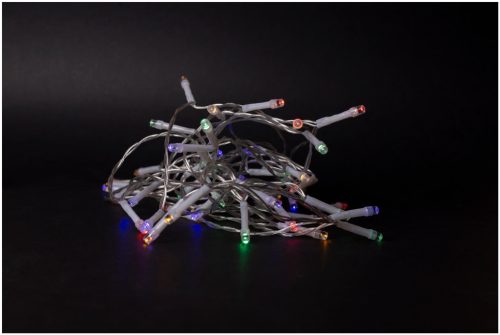 Entac Karácsonyi IP44 Füzér 48 LED Időzítővel Színes 4m (3AA)