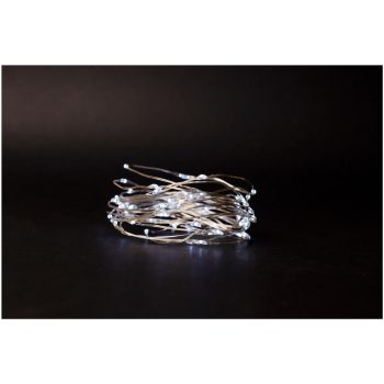   Entac Karácsonyi Beltéri Drótfüzér 80 LED hideg fehér 4,1m (3AA nt.)