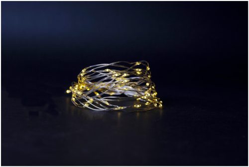 Entac Karácsonyi Beltéri Drótfüzér 80 LED meleg fehér 4,1m (3AA nt.)