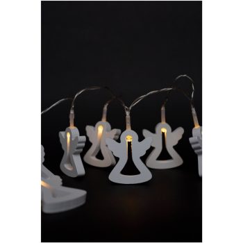   Entac Karácsonyi Beltéri Füzér Fa Angyalka 10 LED meleg fehér 1,3m (2AA nt.)