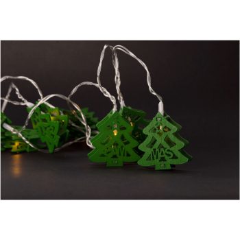   Entac Karácsonyi Beltéri Fa Karácsonyfa Zöld 10 LED meleg fehér 1,65m (2AA nt.)