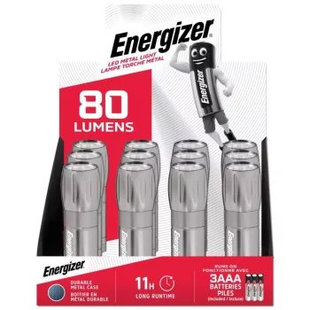   Energizer Compact Metal Elemlámpa (12db/Kínáló), 3xAAA elemet tartalmaz