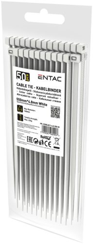 Entac Kábelkötegelő 4.8mmx550mm Fehér