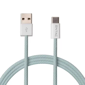 Entac Töltőkábel USB A -> C Casual Zöld 150cm