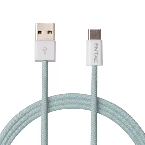Entac Töltőkábel USB A -> C Casual Zöld 150cm