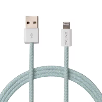 Entac Töltőkábel USB A -> Lightning Casual Zöld 150cm