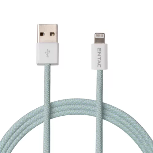 Entac Töltőkábel USB A -> Lightning Casual Zöld 150cm