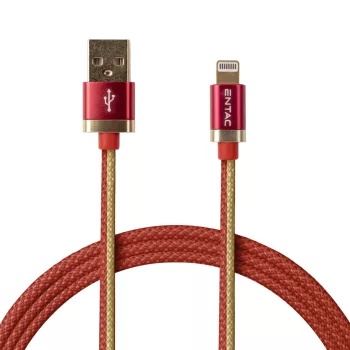   Entac Töltőkábel USB A -> Lightning Fashion King Piros 100cm