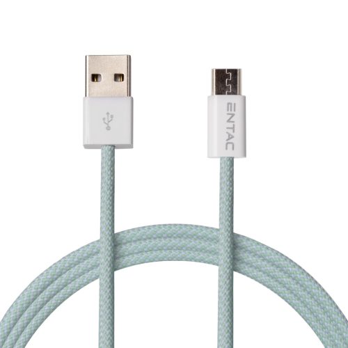 Entac Töltőkábel USB A -> Mikro Casual Zöld 150cm