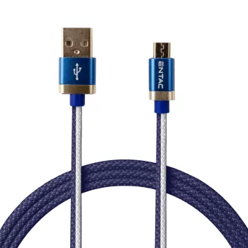   Entac Töltőkábel USB A -> Mikro Fashion King Kék 100cm