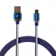 Entac Töltőkábel USB A -> Mikro Fashion King Kék 100cm