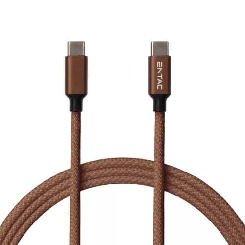 Entac Töltőkábel USB C -> C Excellence Barna 150cm