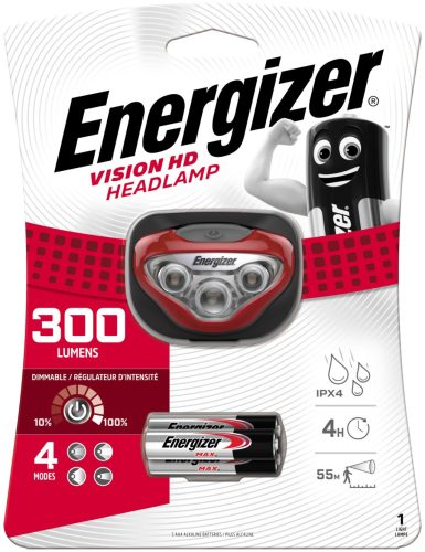 Energizer Fejlámpa Vision HD + 3xAAA