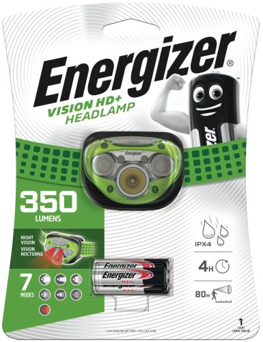 Energizer Fejlámpa Vision HD Plus + 3xAAA