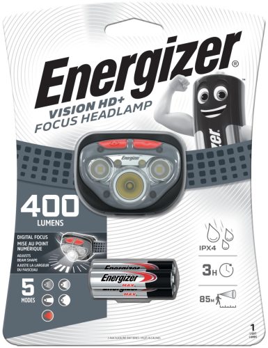 Energizer Fejlámpa Vision HD+ Focus + 3xAAA