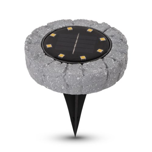 Entac Kerti Szolár Talajlámpa, 12db meleg fehér SMD LED, Kőhatású
