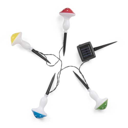 Entac Kerti Szolár Fényfüzér, Gomba, 200mm, 4db leszúrható LED, 4 színben