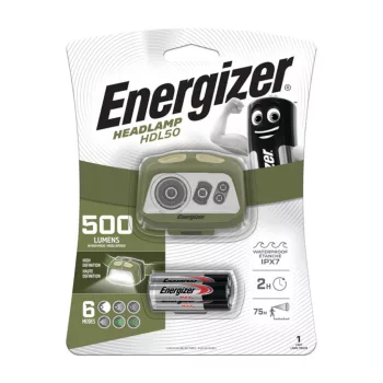 Energizer Fejlámpa HDL50 + 3xAAA