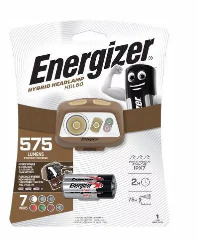 Energizer Fejlámpa Hybrid HDL60 + 3xAAA