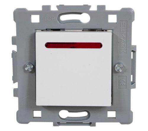 SPLENDOR EL0606 1 BUTTON 1 WAY SWITCH WHITE WITH LIGHT
