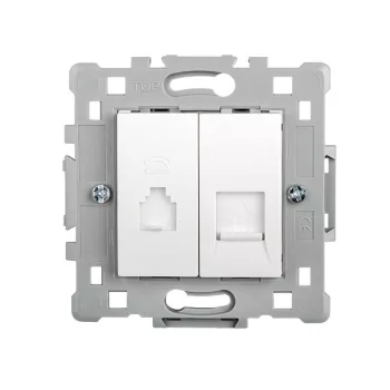 SPLENDOR EL0646 PHONE, COMPUTER SOCKET WHITE