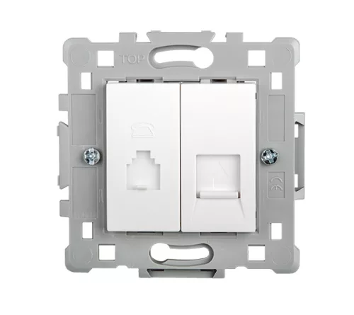 SPLENDOR EL0646 PHONE, COMPUTER SOCKET WHITE