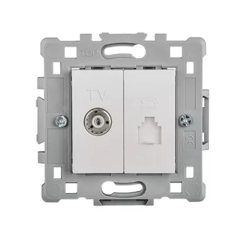 SPLENDOR EL0648 TV(FEMALE), PHONE SOCKET WHITE