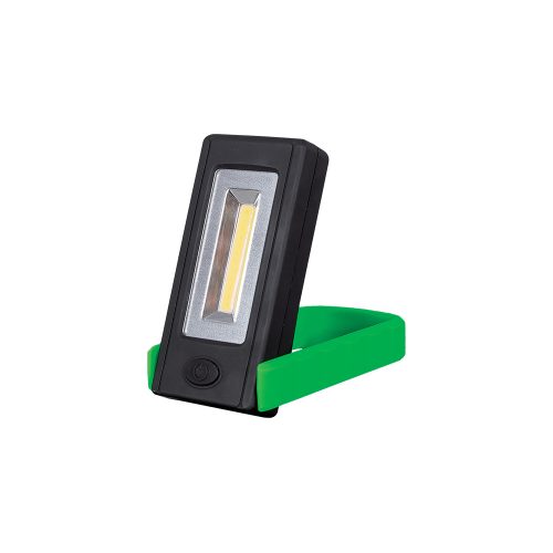 ELMARK Elemes Led Kézi Lámpa Mágnessel És Rögzítő Clippel Zöld 3W Cob