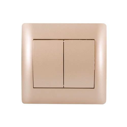 RHYME TWO BUTTONS ONE WAY SWITCH GOLDEN METALLIC
