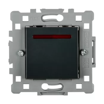 SPLENDOR EL0606 1 BUTTON 1 WAY SWITCH BLACK WITH LIGHT
