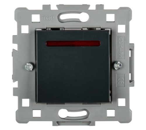 SPLENDOR EL0606 1 BUTTON 1 WAY SWITCH BLACK WITH LIGHT