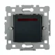 SPLENDOR EL0606 1 BUTTON 1 WAY SWITCH BLACK WITH LIGHT