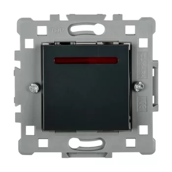 SPLENDOR EL0607 1 BUTTON 2 WAY SWITCH BLACK WITH LIGHT