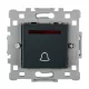 SPLENDOR EL0609 DOORBELL SWITCH BLACK WITH LIGHT