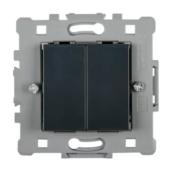 SPLENDOR EL0611 2 BUTTONS 2 WAY SWITCH BLACK