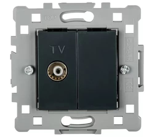 SPLENDOR EL0621 TV SOCKET RG11 BLACK