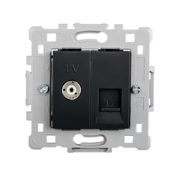 SPLENDOR EL0645 TV(FEMALE), COMPUTER SOCKET BLACK