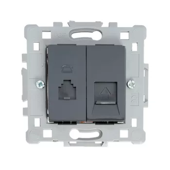 SPLENDOR EL0646 PHONE, COMPUTER SOCKET BLACK
